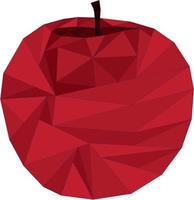 Triángulo geométrico dibujo de una ilustración de vector de manzana roja