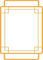 Golden square frame on white background vector illustration