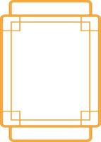 Golden square frame on white background vector illustration