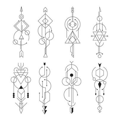 Geometric Tattoo Vector Art, Icons, and Graphics for Free Download