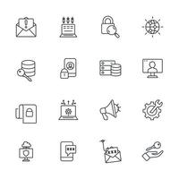 Cybersecurity icons set . Cybersecurity pack symbol vector elements for infographic web