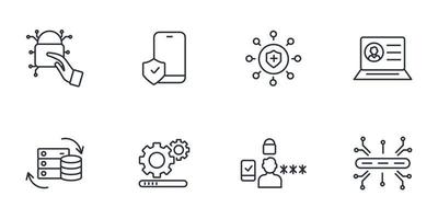 Cybersecurity icons set . Cybersecurity pack symbol vector elements for infographic web