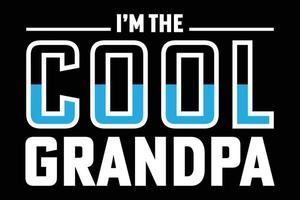 I am the cool grandpa t-shirt template vector