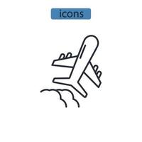 iconos de avión símbolo elementos vectoriales para web infográfico vector