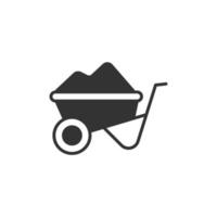 wheelbarrow icons  symbol vector elements for infographic web