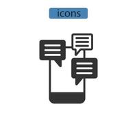 iconos de chat en línea símbolo elementos vectoriales para web infográfico vector