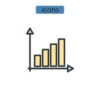 los iconos del modelo matemático simbolizan los elementos vectoriales para la web infográfica vector