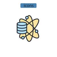 iconos de ciencia de datos símbolo elementos vectoriales para web infográfico vector