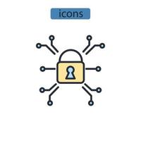 adversarial attacks icons  symbol vector elements for infographic web