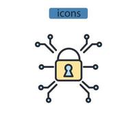 adversarial attacks icons  symbol vector elements for infographic web