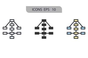 decision tree icons  symbol vector elements for infographic web