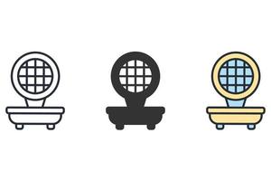 waffle maker icons  symbol vector elements for infographic web