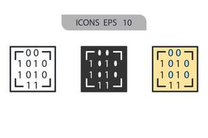 patrón de datos iconos símbolo elementos vectoriales para infografía web