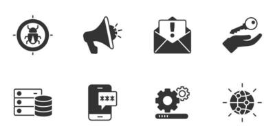 Cybersecurity icons set . Cybersecurity pack symbol vector elements for infographic web