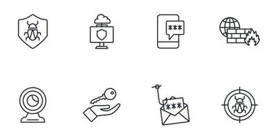 Cybersecurity icons set . Cybersecurity pack symbol vector elements for infographic web