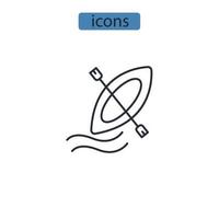 Canoe icons  symbol vector elements for infographic web