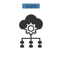 iconos de diferencia temporal símbolo elementos vectoriales para web infográfico vector