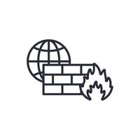 Firewall icons  symbol vector elements for infographic web