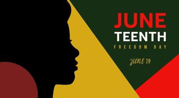 Juneteenth Freedom Day Abstract vector Illustration. Geometric background shape, vector banner for ads. whitespace area.