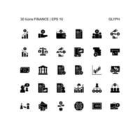 Finance themed icons vector