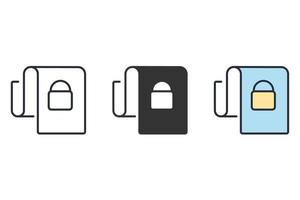 iconos de confidencialidad símbolo elementos vectoriales para web infográfico vector