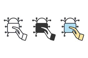 iconos de control de acceso símbolo elementos vectoriales para web infográfico vector