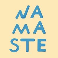 Namaste. Indian greeting. Vector cartoon.