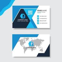 Blue creative business card template vector