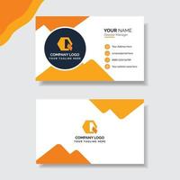 Orange  Color Visiting card Template vector