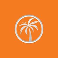 Palm tree summer logo template vector illustration