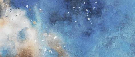 Luxury watercolor abstract background. Blue watercolor abstract background. photo