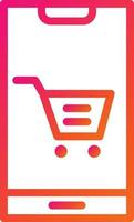 Mobile Shopping Vector Icon Design Illustration