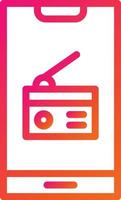 ilustración de diseño de icono de vector de radio