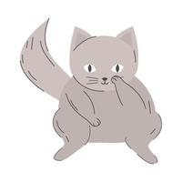 little cat icon vector