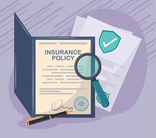 insurance policy agreement vector