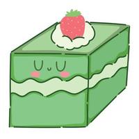 gelatina de postre kawaii vector