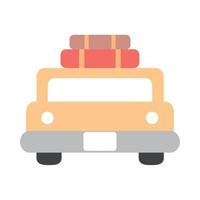 car with suitcases vector