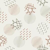 Vector Abstract Circle Seamless Japanese Wrapping Paper or Fabric Pattern in Khaki Colors.