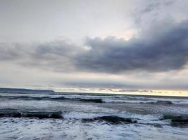 beach the sun has set ocean relaxation photo