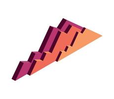 isometric invest chart vector