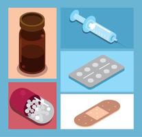 set of pharmacy vector