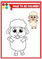 coloring book for kids. sheep vector