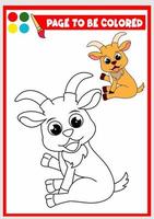 coloring book for kids. goat vector