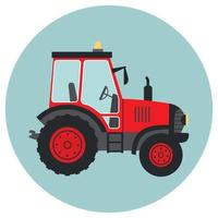 Card with tractor vector