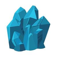 blue healing crystals vector