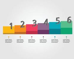 chart bar template for infographic for presentation for 6 element vector