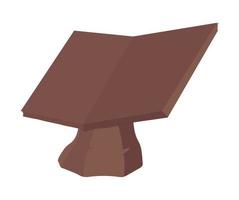 wooden stand for book vector