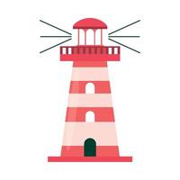 lighthouse flat icon vector