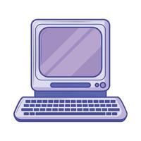 computer retro tech vector