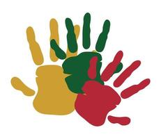 colored hand print